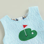 Lioraitiin Toddler Baby Girl Outfits Sleeveless Golf Embroidery Tank