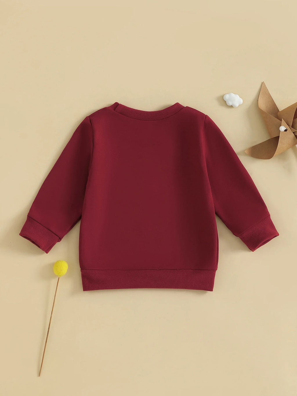 Toddler Baby Girl Boys Sweatshirt Letter Embroidery Round Neck Long