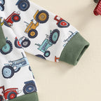 Lioraitiin Baby Boy 2Pcs Farm Outfits Long Sleeve Tractor Print