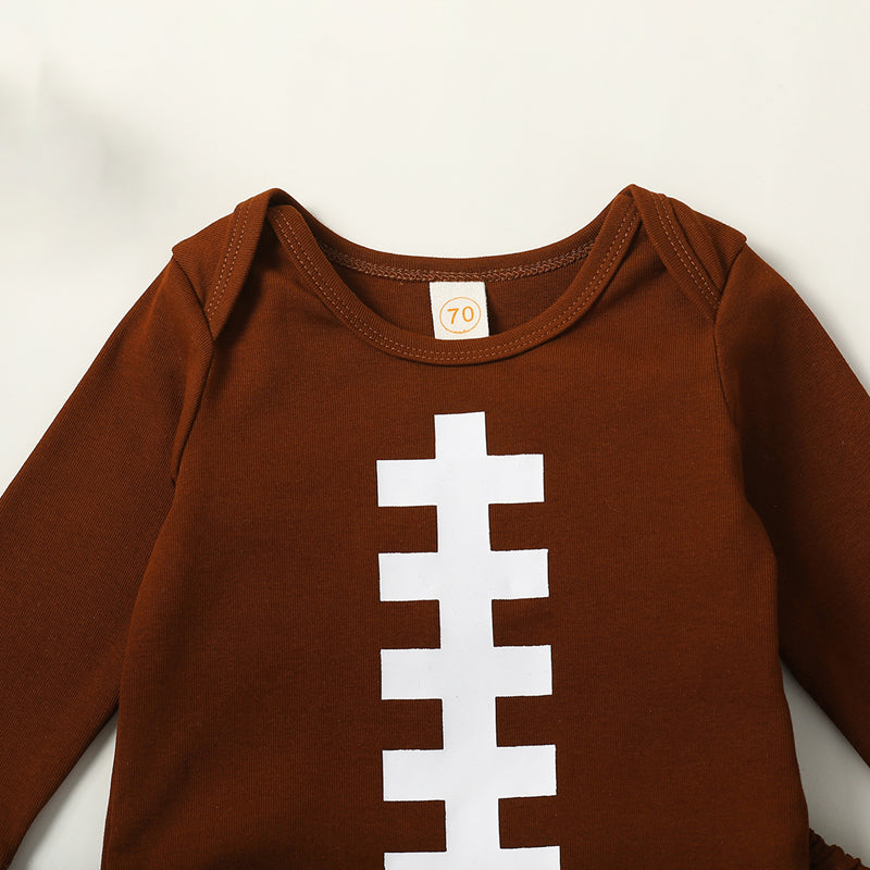 Lioraitiin 0-18M Baby Boy Girl Football Outfit Long Sleeve Sweatshirt