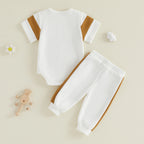 Lioraitiin Baby Boy Outfit Golf/Cartoon Bear Pattern Crew Neck Short