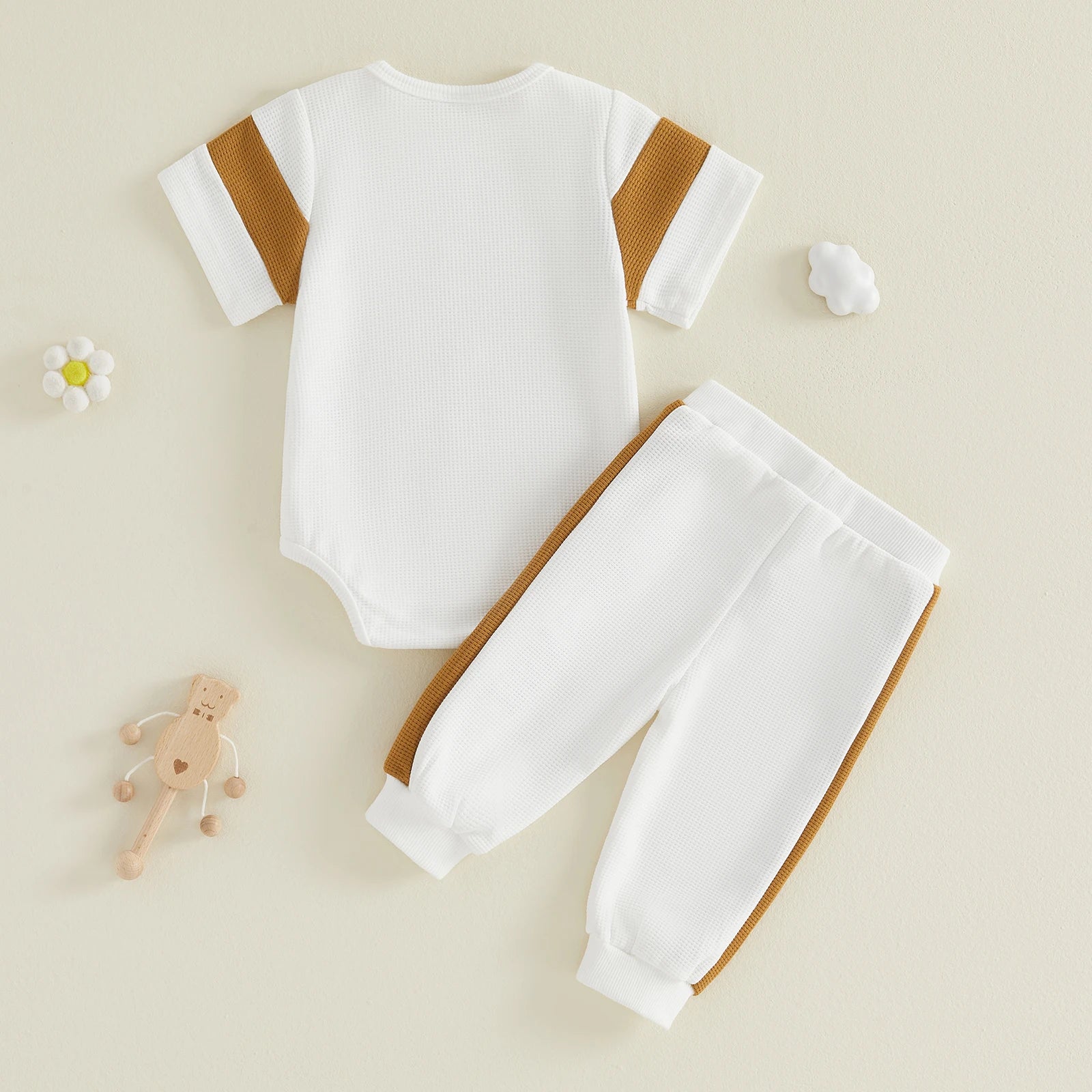 Lioraitiin Baby Boy Outfit Golf/Cartoon Bear Pattern Crew Neck Short