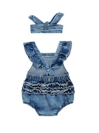0-18M Infant Baby Girls Outfit Creative Rainbow Fly Sleeve Lace