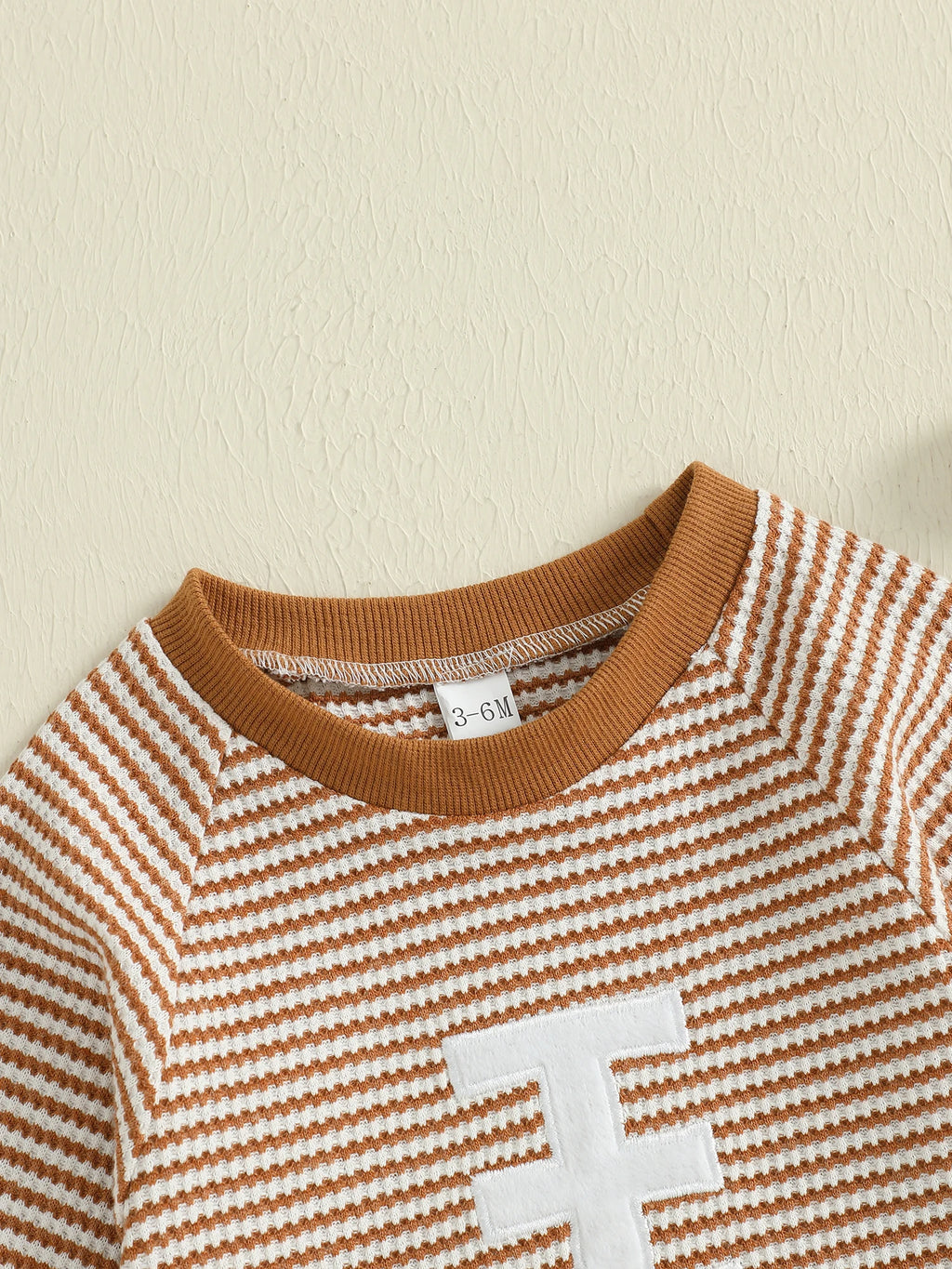 Lioraitiin Baby Boy Sweatshirt Romper Rugby Stripe Print Long Sleeve