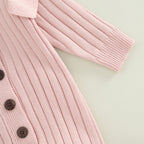 Lioraitiin 0-18M Baby Girl’s Knitted Long Sleeve Jumpsuit Fashion