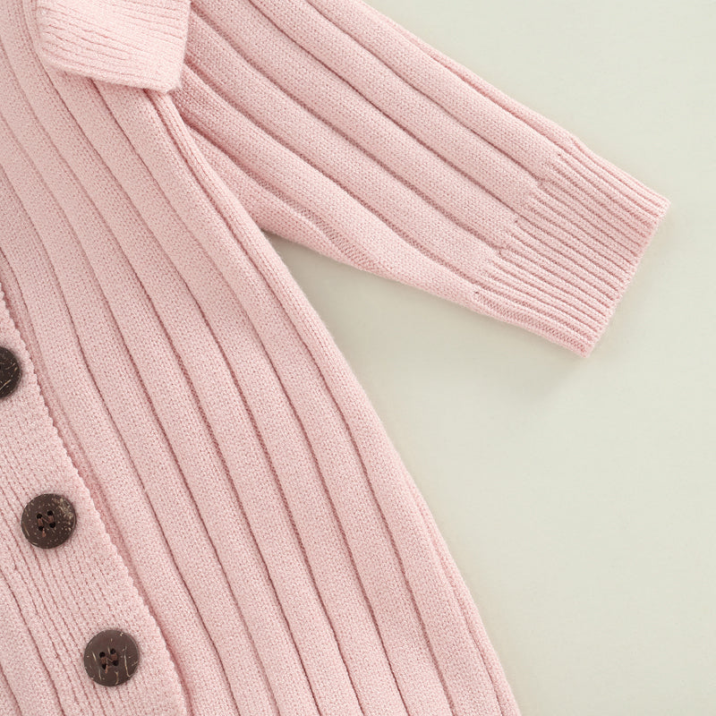 Lioraitiin 0-18M Baby Girl’s Knitted Long Sleeve Jumpsuit Fashion