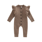 Lioraitiin 0-18M Baby Girl’s Knitted Long Sleeve Jumpsuit Fashion
