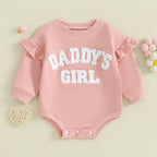 Lioraitiin 0-18M Daddys Girls Newborn Baby Ruffle Long Sleeve