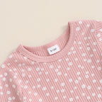 Lioraitiin 1-5Y Toddler Girl Outfits Floral Print Crew Neck Long