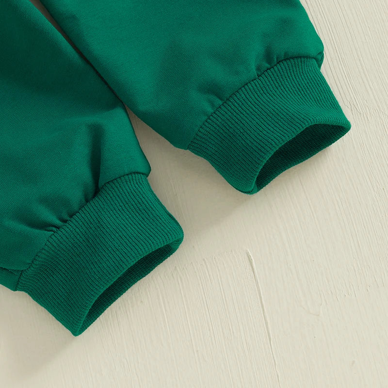 Toddler Baby Boys Outfits Four Leaf Clover Letter Long Sleeve Crew