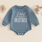 Lioraitiin Baby Boys Sweatshirts Rompers Letter Print Round Neck Long