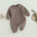 Lioraitiin 0-18M Infant Baby Boys Girl Jumpsuit Cute Letter