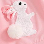Lioraitiin Toddler Girls Boys Sweatshirts Easter Rabbit Embroidered