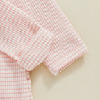 Lioraitiin Baby Girls Footies Rompers Stripe Print Round Neck Ruffles