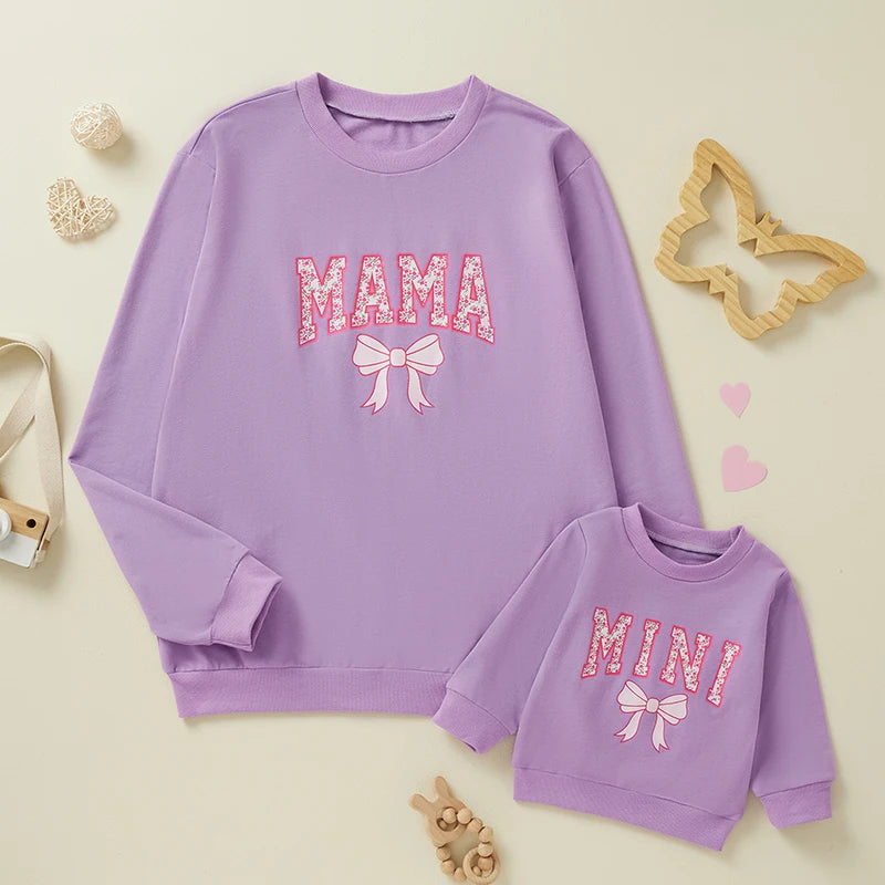 Family Matching Sweatshirt Parent-child Long Sleeve Crewneck Letter