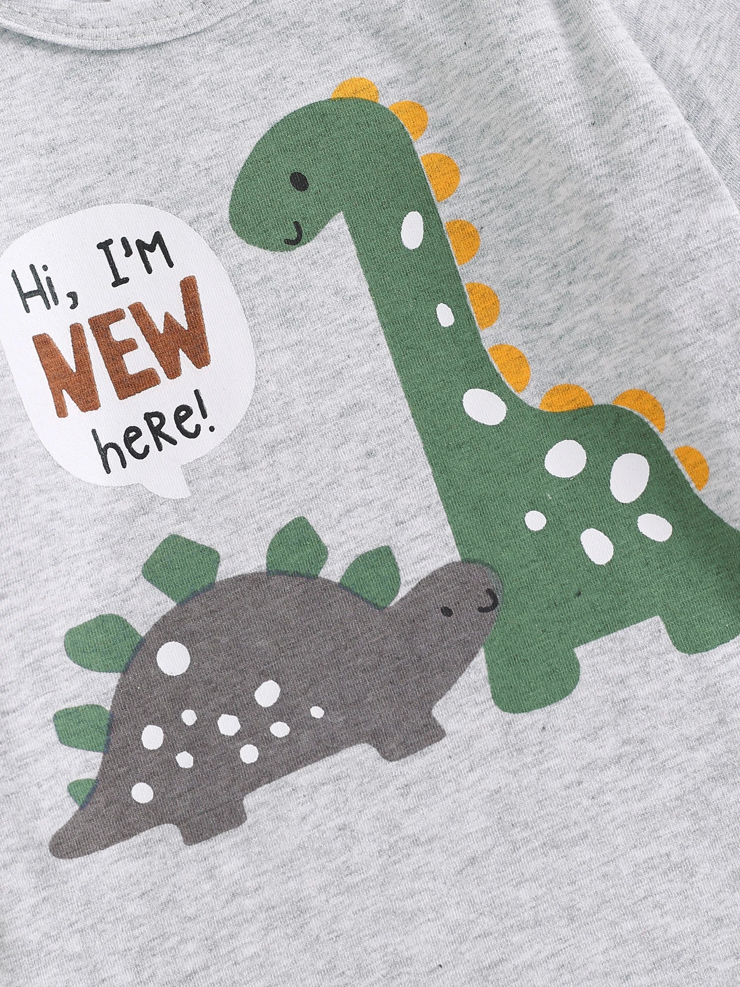 Lioraitiin Baby Boys Outfit, Long Sleeve Crew Neck Dinosaur Print