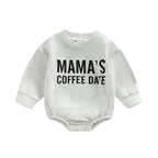 Lioraitiin 0-12M Infant Baby Boy Girl Bodysuit Letter MAMA's Coffee