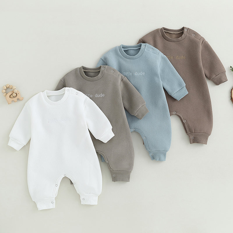 Lioraitiin 0-18M Infant Baby Boys Girl Jumpsuit Cute Letter