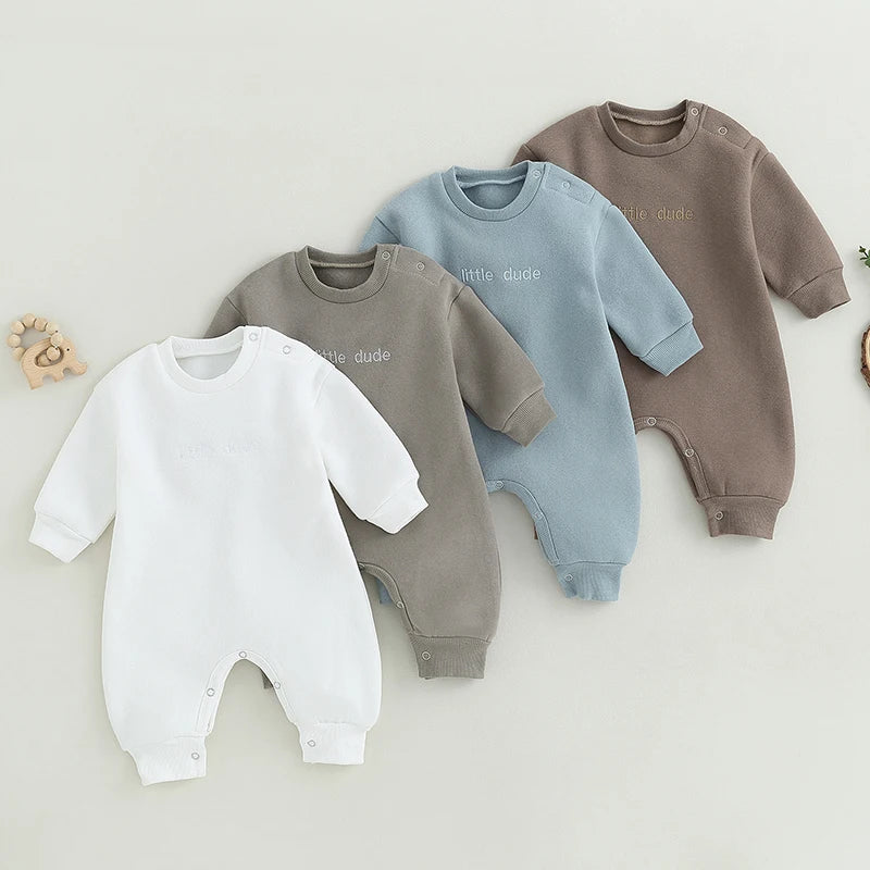 Lioraitiin 0-18M Infant Baby Boys Girl Jumpsuit Cute Letter