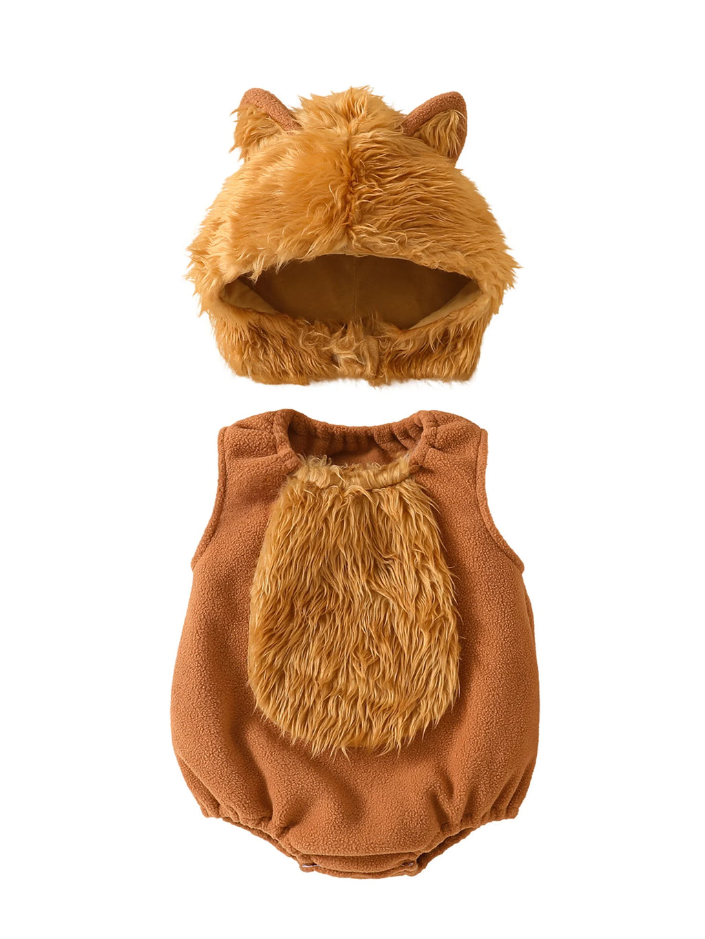 Lioraitiin Baby Boys Halloween Wolf Costume Plush Patchwork