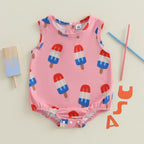 Lioraitiin Newborn Baby Boys Fourth of July Romper for Girls Cute