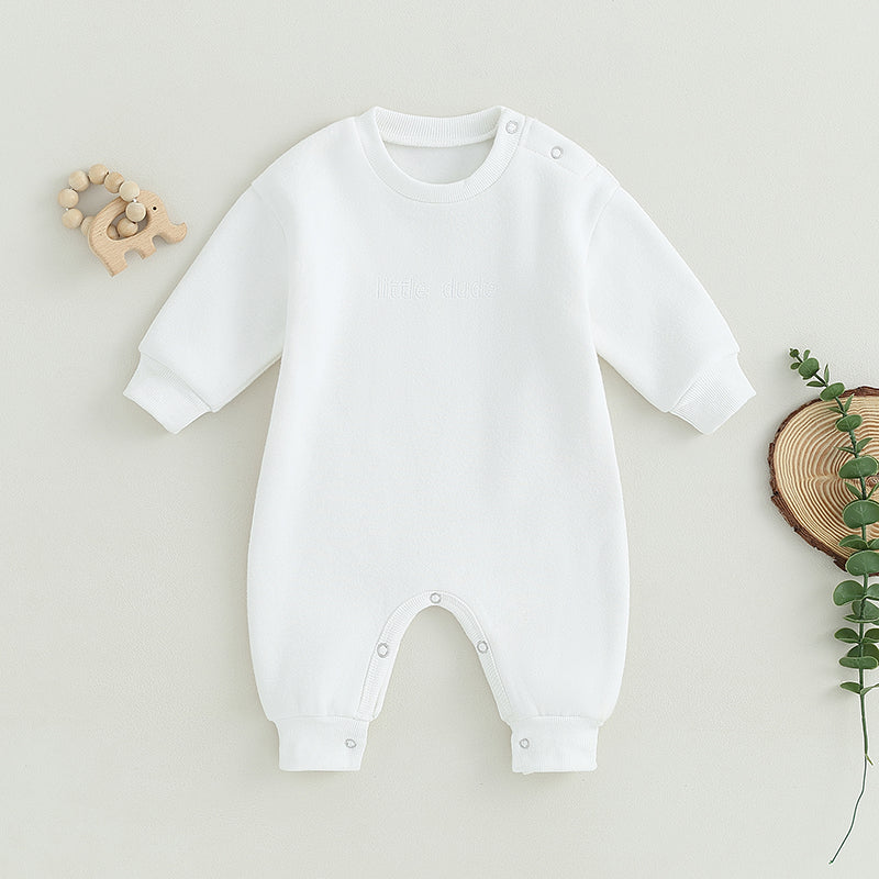 Lioraitiin 0-18M Infant Baby Boys Girl Jumpsuit Cute Letter