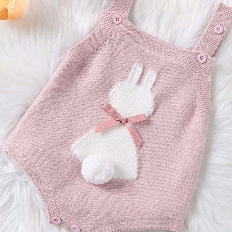 Lioraitiin 0-18M Newborn Baby Girl Easter Outfit Sleeveless Bunny