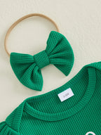 Lioraitiin Baby Girls Irish Day Outfits Long Sleeve O Neck Letter