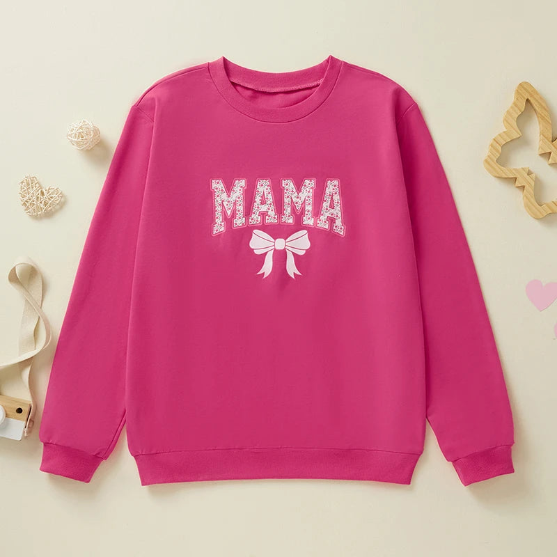 Family Matching Sweatshirt Parent-child Long Sleeve Crewneck Letter