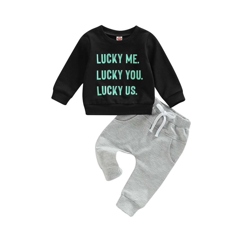 Lioraitiin 0-3Years Toddler Boys Outfit Sets St. Patrick's Day Long