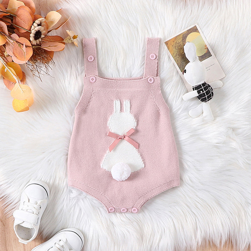 Lioraitiin 0-18M Newborn Baby Girl Easter Outfit Sleeveless Bunny
