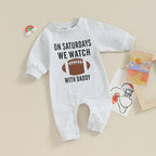 Lioraitiin 0-18M Infant Baby Girl Boy Romper Soccer Letter Print Long