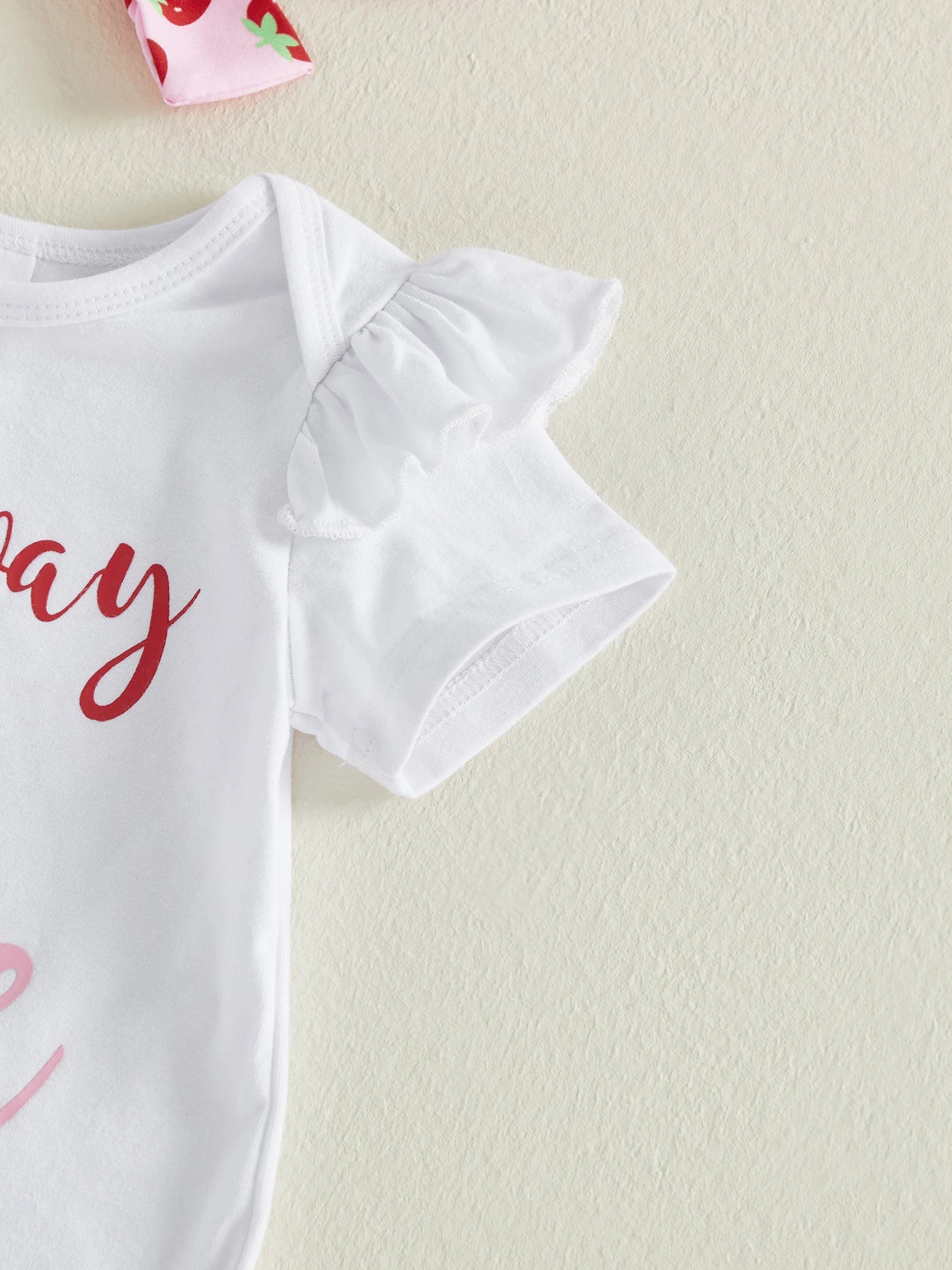 Lioraitiin Baby Girls Shorts Set Short Sleeve Letters Print Romper