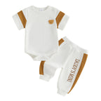 Lioraitiin Baby Boy Outfit Golf/Cartoon Bear Pattern Crew Neck Short