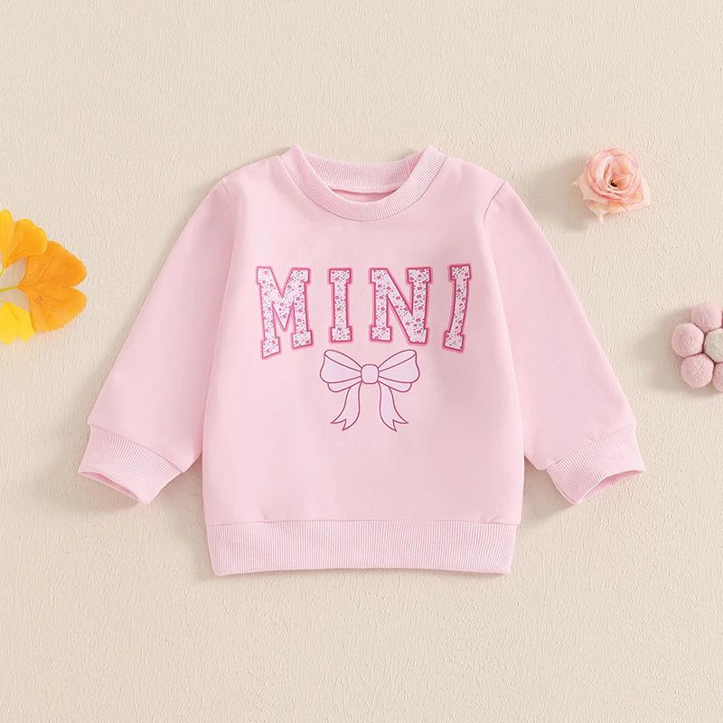 Family Matching Sweatshirt Parent-child Long Sleeve Crewneck Letter