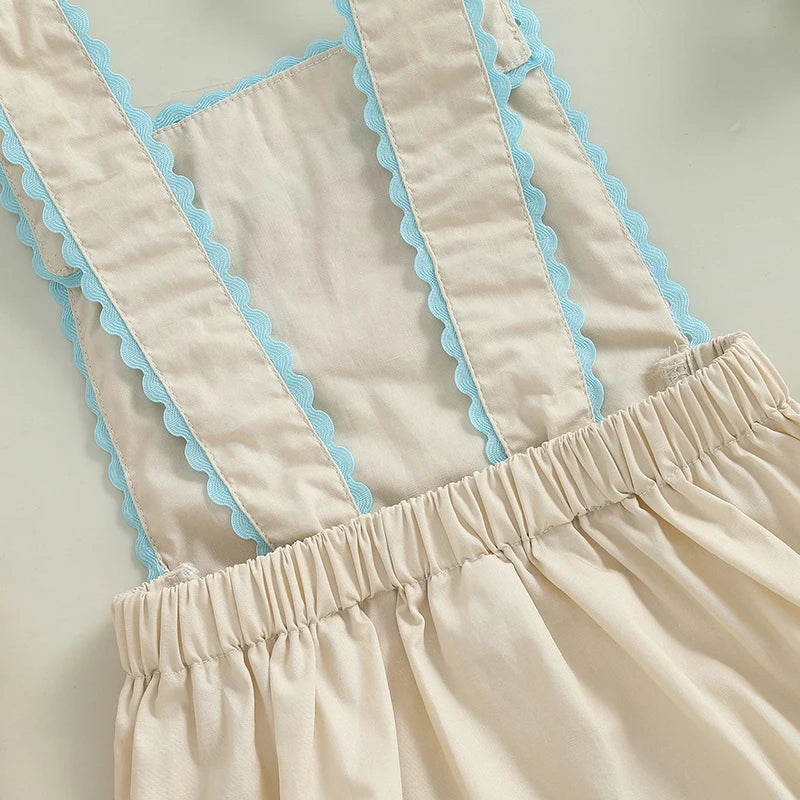 Lioraitiin 0-18M Baby Boys Girls Easter Romper Overalls Rabbit Carrot