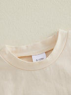 Lioraitiin Kids Boys Shorts Set Short Sleeve Embroidery T-shirt with