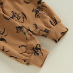 Lioraitiin Baby Boys 3PCS Outfit Sets Long Sleeve Letter Print Romper