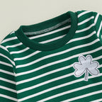 Lioraitiin 3M-3Y Toddler Baby Boy St Patricks Day Outfit Clover