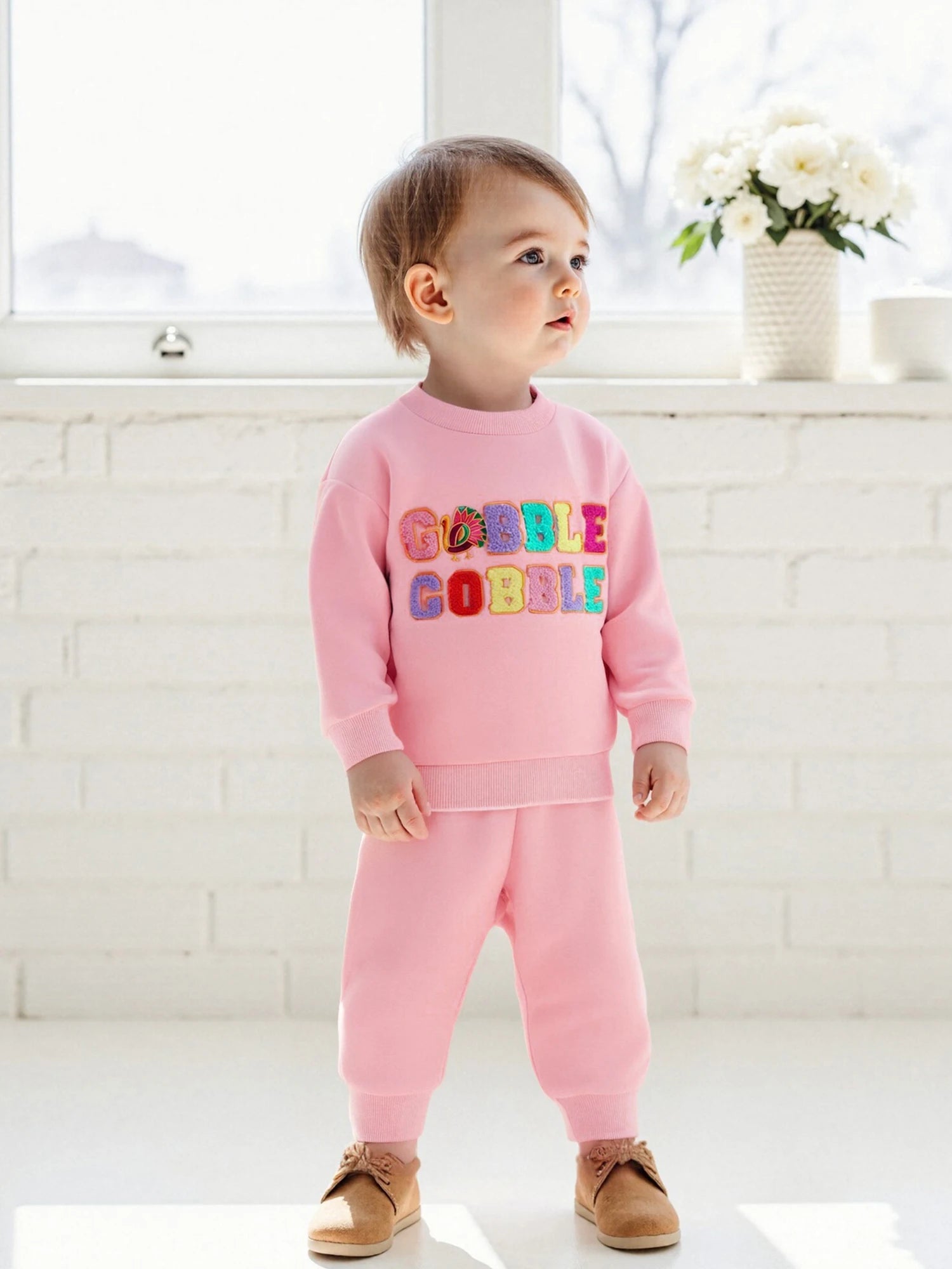 Lioraitiin Toddler Baby Girl 2Pcs Thanksgiving Outfits Long Sleeve