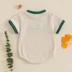 Lioraitiin Newborn Baby Boys Girls Romper Short Sleeve Crew Neck Duck