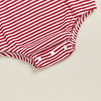 Lioraitiin Newborn Baby Girls Romper Lobster Stripe Pattern Short