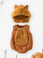 Lioraitiin Baby Boys Halloween Wolf Costume Plush Patchwork