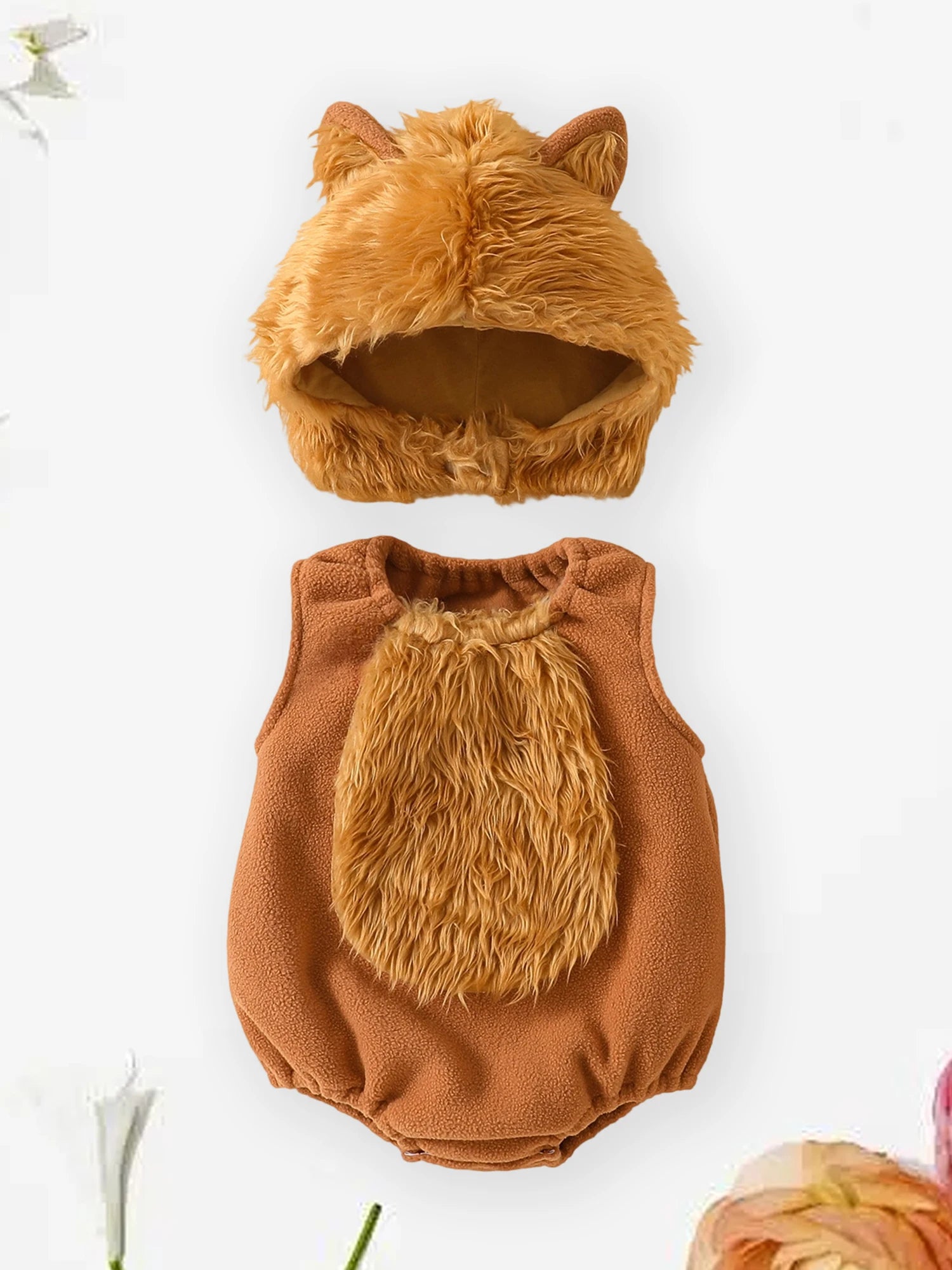 Lioraitiin Baby Boys Halloween Wolf Costume Plush Patchwork