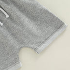 Lioraitiin 0-3Years Toddler Baby Girl Boy 2Pcs Sleeveless Hooded Top