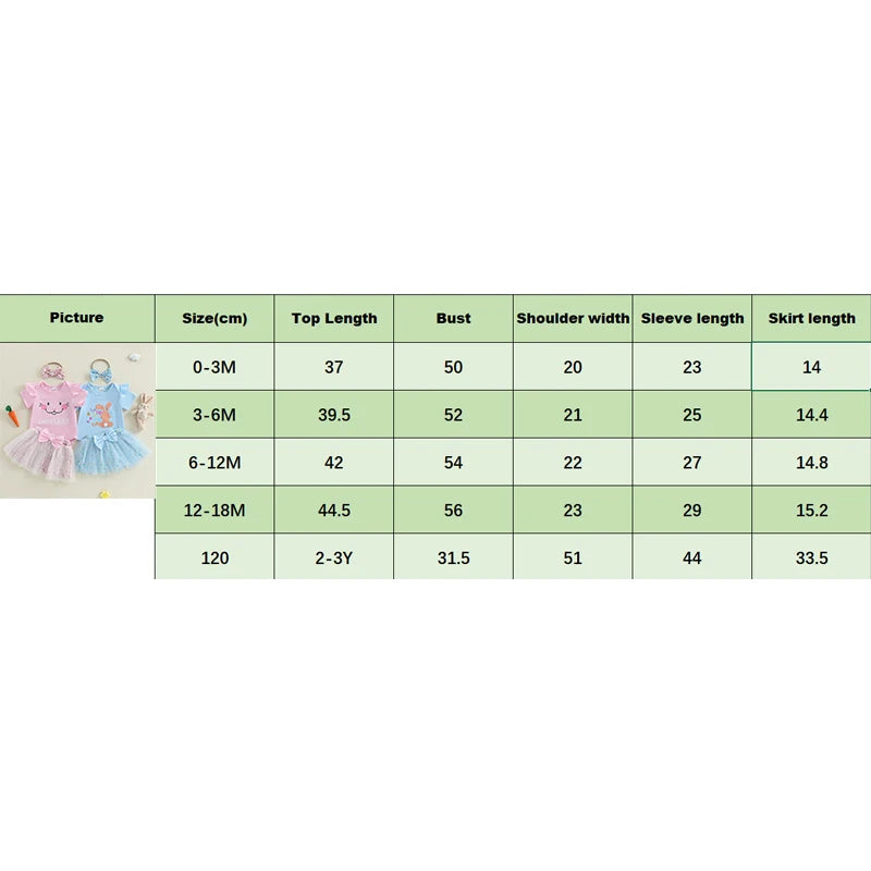 Lioraitiin Baby Girl Easter Outfit Rabbit Letter Print Crew Neck