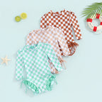 Lioraitiin Newborn Girls Bikini Beach Swimwear Long Sleeve