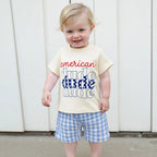 Lioraitiin Toddler Baby Boys Patriotic 4th of July Outfit Letter