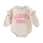Lioraitiin 0-18M Daddys Girls Newborn Baby Ruffle Long Sleeve