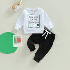 Lioraitiin 0-3Years Toddler Boys Outfit Sets St. Patrick's Day Long